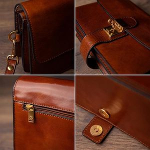 Modern Leather Crossbody <b>Bag</b> Practical Fashion Hand <b>Bag</b> for City Lifestyle Vintage Leather <b>Sling</b> <b>Bag</b> for <b>Men</b> and Women - Product Image 3