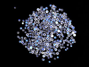 Piedra Lunar Blanca AAA de 4mm, Cabujón Redondo Facetado, Gema Semipreciosa Natural con Fuego Azul Arcoíris, Cabujón con Corte Rosa, Lote para Joyería - Product Image 2