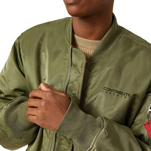 Vente en gros blouson bombardier pour hommes style le plus récent blouson bombardier pour hommes avec logo personnalisé veste d'hiver - Product Image 5