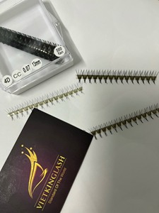 Extensions de cils, longueur mixte, volume 3D-20D, éventails ultra-rapides, super noir, base pointue, faits à la main, boucles CC/DD/M/L, éventails faciles - Product Image 4