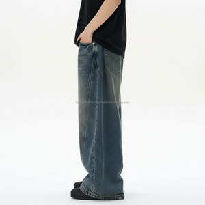 กางเกงยีนส์ทรงหลวมขาโค้งสไตล์เรโทรสำหรับผู้ชาย - Product Image 4