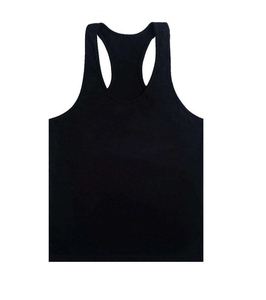 Débardeur côtelé en coton pour hommes Gilet de gymnastique pour musculation et fitness Débardeur extensible de fitness - Product Image 1
