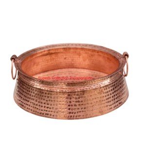 Cuenco de pedicura martillado de cobre puro hecho a mano para spa y desintoxicación de pies de lujo bañera de pie tradicional grande para salón y hogar - Product Image 1