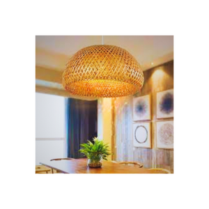 Pantalla de mimbre Lámpara de araña hecha a mano Diseño asiático Personalizable Color y tamaño Decoración de hotel Fabricante de Vietnam - Product Image 4