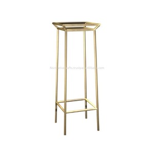 Hot Selling Rustic Modern Drink <b>Table</b> With Metal Top and Turned Wood Base Enhances Home Decor <b>Coffee</b> <b>Tables</b> <b>Set</b> - Product Image 4