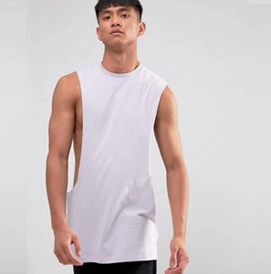 95% algodón 5% Spandex Slim Fit Basic Tank Top agujero profundo del brazo - Product Image 6