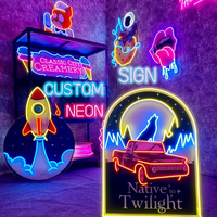 Enseigne néon personnalisée, lettres lumineuses LED, logo d'entreprise, enseigne illuminée pour les magasins, salons de beauté, restaurants, studios, bars, décoration d'entreprise