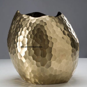 Venta directa de fábrica, florero de Metal hecho a mano de alta calidad, centro de mesa de boda, aluminio pulido brillante, alto estándar - Product Image 4