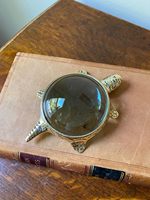 Loupe à livre en laiton vintage, style antique avec base élégante, décoration d'intérieur, accessoire de bureau