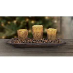 Plateau en bois de manguier haut de gamme de couleur miel riche avec une forme rectangulaire élégante et une finition lisse, idéal pour servir des collations - Product Image 6