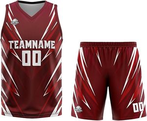 Ensemble de maillot de basket-ball réversible personnalisé respirant et imprimé pour votre propre équipe homme vêtements pour vêtements de basket-ball - Product Image 3