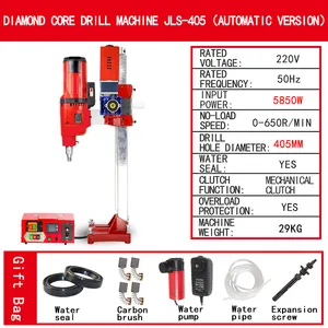 Macchina trapano ad acqua 405 diamante core drill macchina versione manuale e versione automatica