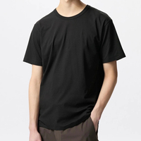 T-shirts pour hommes à manches courtes, coupe ample, de haute qualité, 60% coton AIRism, 40% polyester, personnalisables