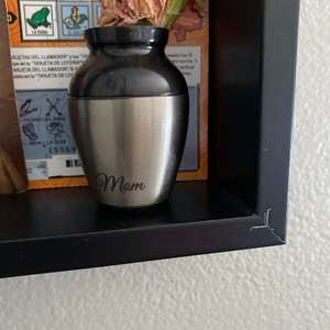 Elegant Floral Design Cremation Urn Decorative and Functional Adult Memorial <b>Keepsake</b> <b>for</b> <b>Ashes</b> Made of Metal Brass Ceramic - Product Image 5