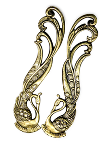 Conception simple en laiton naturel fini brillant vintage poignées de porte fenêtre chambre salle de bain poignées à vendre - Product Image 2