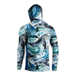 Sudadera con Capucha de Pesca con Protección Solar UV para Hombre, Diseño de Logotipo Personalizado, Sublimada, UPF 50, Servicio OEM - Product Image 6