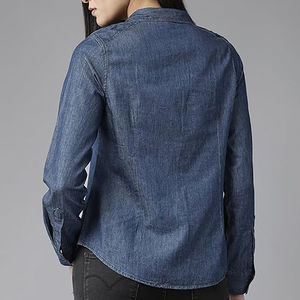 Camisa Vaquera a Cuadros Informal para Mujer, para el Hogar, el Trabajo y Viajes, Mezcla de Algodón Suave de Alta Calidad, Lista para el Invierno - Product Image 4