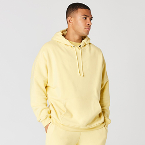 Sweat à capuche en éponge française 100% coton personnalisé OEM Streetwear d'hiver imprimé lavage à l'acide capuche solide surdimensionné poche de créateur - Product Image 1