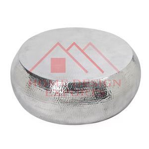 Grande Table basse ronde en Aluminium martelée à la main/grande Table centrale de conception la plus récente pour les meubles de salon et de chambre à coucher - Product Image 1