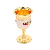 Calice royal personnalisé avec logo, fait à la main en cuivre, gaufré, contemporain, durable, gobelet à vin en métal, couleur personnalisée, utilisation pour les fêtes