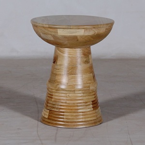 Mesa auxiliar de madera de mango con forma única hecha a mano, muebles de color natural de nueva tendencia para sala de estar, dormitorio y apartamento - Product Image 2