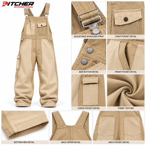 Salopettes de travail en gros pour hommes en denim épais avec genoux renforcés, pour détaillants, approvisionnement en vrac - Product Image 6