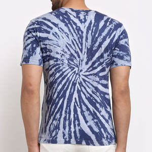 Venta al por mayor Tie Dyed T-Shirt Su logotipo personalizado Microfiber T-Shirt Hombres Camiseta de manga corta de cuello redondo Hombres Tie and Dye Camiseta - Product Image 2