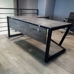 Escritorio Ejecutivo Contemporáneo/de Lujo con Patas de Hierro y Madera de Caucho, Sistema KConcept HBKC015 - Product Image 6