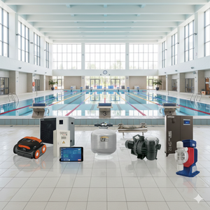<span class=keywords><strong>Kit</strong></span> complet de gestion intelligente des piscines avec robot nettoyeur et <span class=keywords><strong>pompe</strong></span> à chaleur à inverter pour piscines intérieures et piscines scolaires - Product Image 1