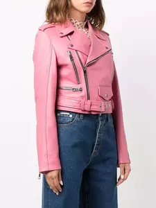 Veste en cuir pour femmes, vente chaude, nouvelle mode, veste en cuir pour femmes, veste en cuir coupe-vent - Product Image 3