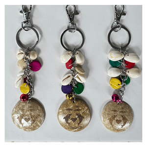 Seashell Keychain premium seashell material suitable for keyring <b>gifts</b> and bag charm decoration from Vietnam - Product Image 1