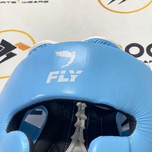 Best Seller Adjustable Professional Boxing <b>Head</b> Guard for MMA/Kickboxing <b>Training</b> Custom Genuine Leather Durable Breathable - Product Image 3