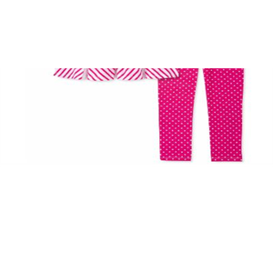 Set 2 Pezzi Kids Headquarters: Tunica Arcobaleno e Leggings a Pois per Bambine, Taglia 6X, Rosa - Per Neonate - Product Image 3