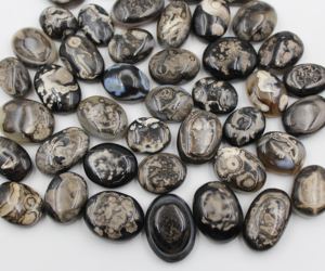 Agate naturelle imprimée en gros, forme ovale, pour la méditation et la fabrication de bijoux, agate naturelle de qualité supérieure - Product Image 2