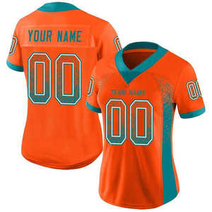 Cómoda camiseta de fútbol americano para hombre de talla grande atlética duradera personalizada sublimación bordada diseño cosido deportes de equipo - Product Image 5