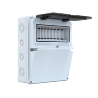 Boîtier d'instrumentation électronique blanc IP44 en plastique ABS moulé par injection, montage en surface, capacité de distribution MCB 5-9-15