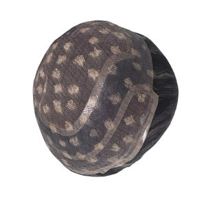 Peluca de cabello humano Remy indio recto rizado de onda profunda para hombre, cabello Taz BD, encaje frontal, de PU Base, prótesis de cabello profesional izquierda/derecha - Product Image 1