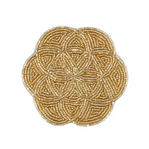 Sous-verre brodé de perles de rocaille faites à la main conception personnalisée sous-verre perlé de luxe en gros pour la décoration de table par MD Handicrafts - Product Image 6