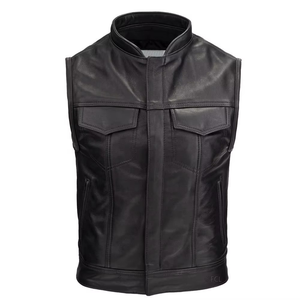 Fabricants et fournisseurs Gilet en cuir véritable pour homme Respirant Service OEM Vêtement d'extérieur pour moto d'hiver Mode Fabriqué au Pakistan - Product Image 2