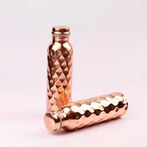 Direct Factory Sale 650ml Copper Water Bottle Leakage Proof for Yoga Gym & Ayurvedic Health <b>Plastic</b> Drinkware for Daily Use - Product Image 3