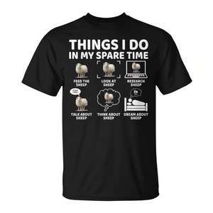 Sheep Lover Farmer T-Shirt for Those for Who Enjoy Their Leisure Time <b>Doing</b> Farm <b>Work</b> - Product Image 2