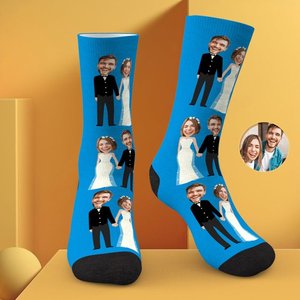 Men's Athletic Anti Slip Silicone Summer Aero <b>Socks</b> Cycling <b>Socks</b> Men Custom Photo <b>Socks</b> Funny <b>Wedding</b> Photo Couple Gifts - Product Image 4