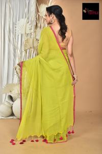 Tela de Algodón Bengal Mal, Muy Pesada, Ecológica, de Secado Rápido, Tejida Lisa, para Vestidos, Saris y Bodas para Niñas - Product Image 3