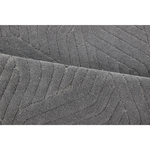Alfombrillas de Baño y Ducha de Lujo Carla, Tejidas en Jacquard con Hilo de Algodón Gris Oscuro, Absorbentes de Agua, para Uso Doméstico y Hotelero, Hechas en Turquía - Product Image 1