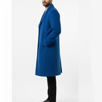 Manteau long en laine pour homme, véritable fourrure de renard, doublure en coton, toile respirante à séchage rapide, personnalisable, style formel classique, OEM