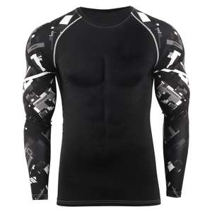 Chemises de compression Rash Guard personnalisées pour hommes, à séchage rapide, manches longues, vêtements de sport pour adultes, MMA - Product Image 6