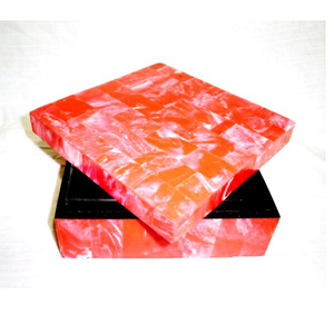 Caja de joyería de madera y resina con diseño floral de resina Rosa hecha a mano con embalaje de regalo hecho a mano - Product Image 4