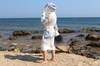 Usine vente plage turc serviette doux mousseline tissu peignoir et chapeau ensemble Options de taille pour piscine Spa Gym utiliser coton lavable