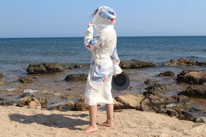 Usine vente plage turc serviette doux mousseline tissu peignoir et chapeau ensemble Options de taille pour piscine Spa Gym utiliser coton lavable - Product Image 4