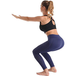 Mallas sin costuras de cintura alta para mujer de color personalizado de alta calidad, servicio OEM de fábrica de tela de punto informal - Product Image 6